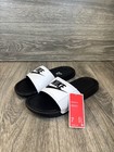 New Nike Benassi Jdi Slides 343880-100 White black Men   s Size 7