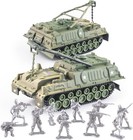 Kid-friendly Ww2 Army Tank   Soldiers Set - 10pcs Military Figures Included