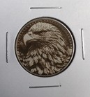 Eagle Head On U s  Clad Quarter Surface Engraved Hobo Nickel   Love Token