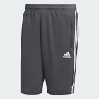 Adidas Designed 2 Move 3-stripes Shorts - Size  Large In Grey  new  