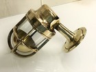 Maritime Ship Salvage Light W  Glass Shade Antique Brass Swan Wall Sconce