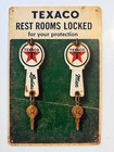 Texaco Gasoline Gas   Oil Sign - Texas Fuel Company - Vintage Restrooms