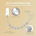 Baby Pacifier Clip 6 Pack Silicone Pacifier Holder Bpa Free For Daily Use