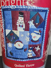 Snowman Quilted 50x60  Throw Wall Hanging 100  Cotton New