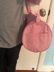 Pink Quilted Nylon Dance Duffel Bag With Polka Dot Accent For Girls
