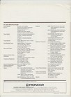 Pioneer Rt-1050 Stereo Reel To Reel Tape Deck Specifications Sheet Vtg Pamphlet