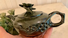 Asian Nephrite Jade Tea Sake Pot With 7 Tea Wine Cups  Tray  Hand Carved