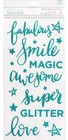 Shimelle Sparkle Girl Phrases  2  Sheets Glitter Foam Thickers Scrapbook