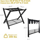 Folding Luggage Rack   Metal Storage Shelf   Bedroom  Living Room   Hotel Essent