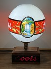 Vintage Coors Beer Lighted Globe Register Sign With Animated Lettering Bar Vtg