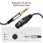 2 Pack 1 4 Trs Male To 3pin Xlr Female Microphone Cable balanced 6 35mm Trs