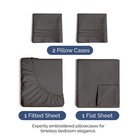 4-piece Full Size Sheet Set Hotel Luxury Bedding Deep Pockets Charcoal