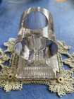 Antique Open Ink Well - Pat August 20  1889 With Grooves For Dip Pens-glass