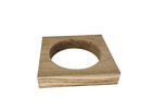 4x4x0 8  Oak Square 3  Hole Lightly Sanded Paperweight Riser Platform Art Craft