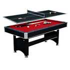 6 Ft  Spartan Pool Table With Table Tennis Conversion Top In Black Finish