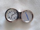 Boeing Collectible Chrome Rotating Frame Table Clock With Photo Insert 1 5  New