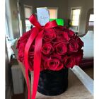 Round Velvet Flower Gift Boxes For Weddings  Valentine s  Floral Arrangements