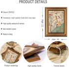 Gold Framed Vintage Floral Bird Canvas Wall Art Boho Plant Flower Sparrow Pai   