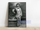 Vintage Photo Print Of African American Boy With Rooster Giclee Fine Art Print