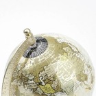 Decorative Globe Tabletop World Map In Cream And Gold Finish 5 75 X 8 X 5 Inches