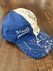 Vtg 90s Nike Brasil Cbf Soccer Hat Strapback Cap Brazil Futbol Embroidered Blue
