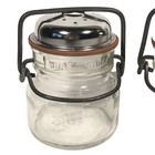 Vtg Mini Canning Mason Jars  2  Condiment seasoning Shakers-1893 Fp W  Wire Bail