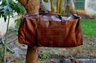 24  Leather Genuine Travel Bag Duffle Gym Men Vintage Luggage Overnight Weekend