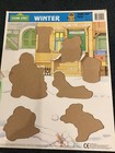 Vintage 1991 Golden Sesame Street Four Seasons Frame Tray Puzzles Set Of 4 Euc