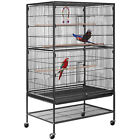 53  Large Rolling Bird Cage Parakeet Finch Budgie Conure Lovebird Parrots House