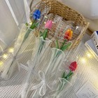 5pcs Artificial Tulips Real Touch Rubber Fake Flower Bouquet Wedding Party Home 