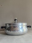 Vintage Hammered Aluminum Casserole Pot From Mmm Spain With Lid