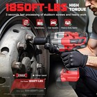 3 4  Impact Wrench For Milwaukee 18v Battery  1850ft-lbs 2500n m  High Torque Im
