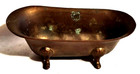 Solid Brass Soap Dish Footed Bathtub Doll House 1 12 Scale India Miniature
