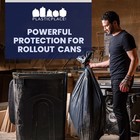 Plasticplace 95-96 Gallon Black Trash Bags  50 Count