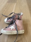Golden Goose Kids Pink And White High Top Sneaker Size 20