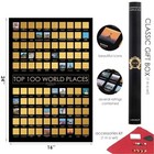 2 In 1 Large Gift Set - Scratch Off World Map And Poster Scratch Off Top 100 