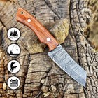 8  Custom Hand Made Forged Damascus Steel Fix Blade Hunting Skinner Knife Edc