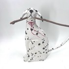 Vintage 92  Bruce W  Murphy Painted   Carved Wood Dalmatian W  Stick  flaw Read
