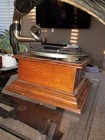 1911    Victor Victrola Talking Machine With Horn  Oak Finish Style Vic-i C