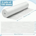 2 Rolls Disposable Non Woven Massage Table Bed Cover Sheet Waterproof 31 x71 