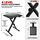 5 Core Keyboard Stand Piano Bench Set Adjustable Key Board Stands W Music Chair