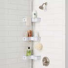 Room Essentials Steel L-shaped Corner Tension Pole Shower Caddy Holds Up To