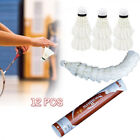 12pcs Training Goose Feather Shuttlecocks Birdies Badminton Balls Outdoor Sport
