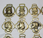 Brass Horse Medallion Lot Of 15 Charles Dickens Pickwick Oliver Twist Pickwick