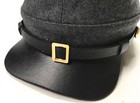 Civil War Csa Confederate Infantry Dark Grey Wool Kepi Forage Cap Hat-xlarge