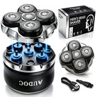 Bald Head Shaver For Men - 2 Detachable Magnetic Heads  Easy Clean  Smooth Shave