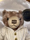 Fao Schwarz 2017 Anniversary Teddy Bear 12  Plush White Knit Sweater Gold Button