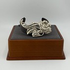 Vintage Sterling Silver Large Flower Brooch With Bud  10 5 Grams Early Danecraft