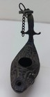 Authentic Ancient Byzantine early Islamic Bronze Oil Lamp - Archaeological Find