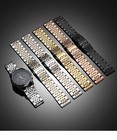 Premium Seven-bead Stainless Steel Watch Band Strap Solid Metal Bracelet 12-24mm